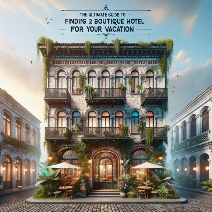 The Ultimate Guide to Finding the Perfect Boutique Hotel for Your Vacation